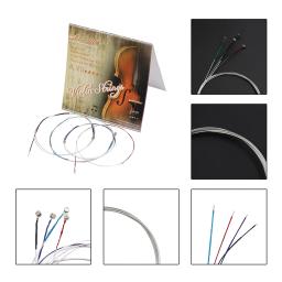 Kit de cordas de violino 4/4-1/8 com núcleo de aço, enrolado em níquel, cromo, cabeça emborrachada, 4 tamanhos (pçs/set) - Image 6