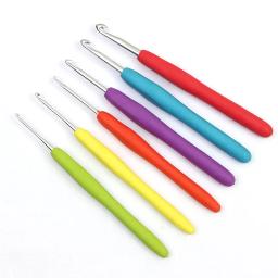 Agulhas de tricô com borracha, Ganchos de crochê, Knit Weave Craft, Ferramentas De Costura De Fios, 2.0-10.0mm, 1PC - Image 2