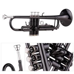 Muslady-Conjunto de trompete em latão para iniciantes, estudante com estojo rígido, bocal de alças, luvas e pano, instrumentos musicais - Image 6