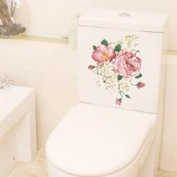 Adesivo de parede floral em pvc, adesivo de flores e vinhas para parede de geladeira, banheiro, geladeira, decoração de armário, decalques de parede faça você mesmo, presente de arte - Image 1