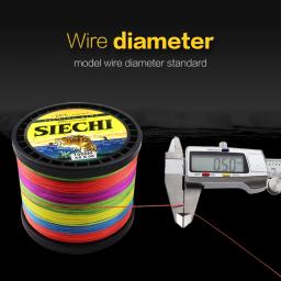 Linha de pesca de SIECHI-Carp, Japão trançado, fio do PE do Multifilament, equipamento forte super, durável, liso, 4 costas, 300m, 500m, 1000m, 100m - Image 6