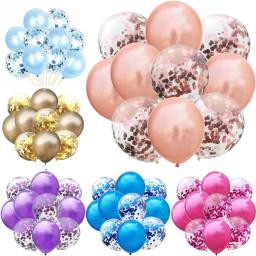 10 pçs/lote 12 polegada cores metálicas balões de látex confetes balões de ar inflável bola para festa de casamento aniversário suprimentos baloon - Image 1