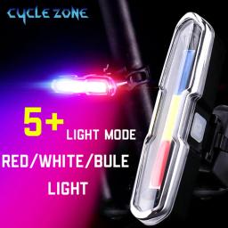 Luz traseira de bicicleta recarregável, 3 cores, lâmpada traseira de ciclismo, à prova d'água, mtb, luzes traseiras de aviso para corrida, equitação, ciclismo - Image 1