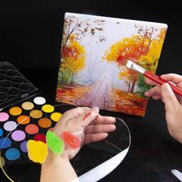 Ferramenta de mistura de tinta acrílica clara para pintura, limpeza, paleta de aquarela de cores brancas para pintura - Image 1