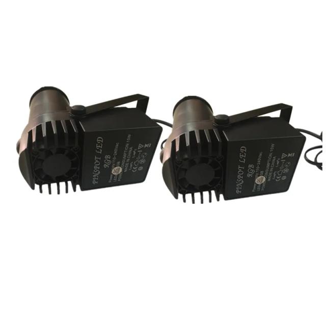 Cabeça Móvel Mini RGBW 10W com Efeitos Spot para Iluminação de Palco, DJ e Festas - Pacote com 2 Unidades