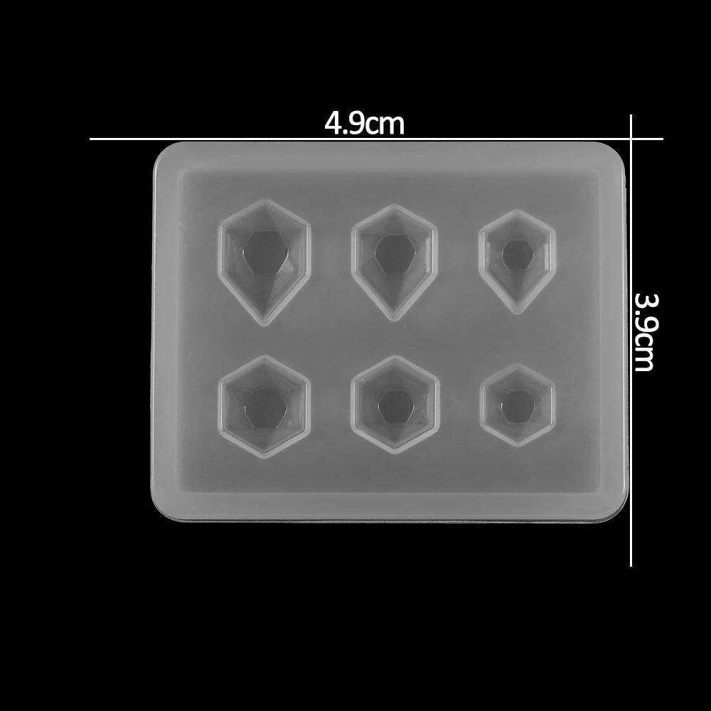 1 pçs molde de silicone meia bola oblate cabochon pingente resina molde de silicone artesanal ferramenta resina cola epoxy moldes jóias fazendo - Image 1