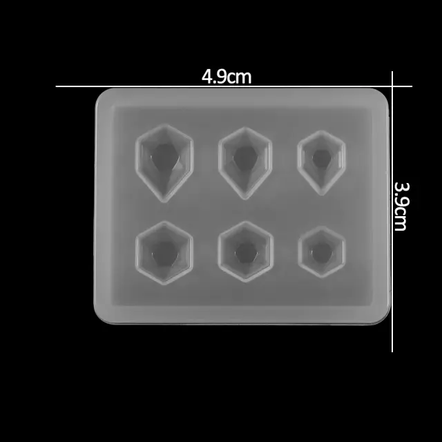 Molde de Silicone Artesanal para Cabochon Meia Bola - Ferramenta para Jóias em Resina e Epóxi