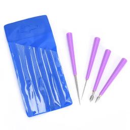 4 pçs roxo carpintaria mão artesanato conjunto de ferramentas fazendo diamante pérola grânulo vidro reamer rebarr miçangas buraco ferramenta ampliador - Image 3