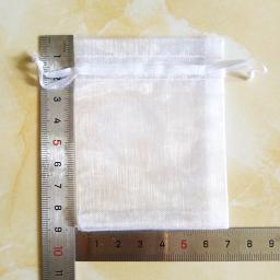 Sacos De Organza Com Cordão Para Embalagem De Jóias, Festa De Casamento, Decoração De Natal, Bolsa De Presente, 5x7, 7x9, 9x12cm, 100 Unidades por Lote - Image 3