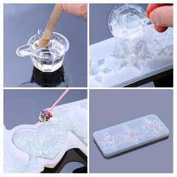 Molde de resina epóxi de floco de neve, ferramentas de fundição de silicone, molde de floco de neve artesanal, ferramentas de fabricação de jóias, artesanato diy, moldes de resina epóxi - Image 5