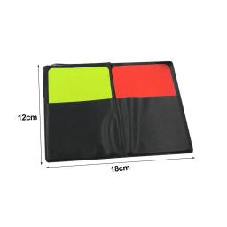 O cartão do árbitro do futebol, 1 grupo, caderno com o cartão vermelho e o amarelo assobia, equipamento útil para o árbitro, futebol, futebol - Image 5