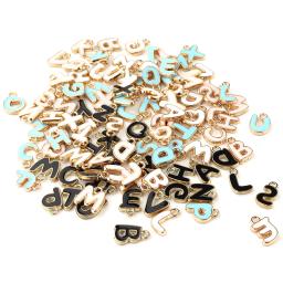 Encantos Letra Esmalte para Fazer Jóias, Letra Inicial Pingente, Pulseira e Colar DIY, 26 PCes por lote, 8mm, Alfabeto - Image 6