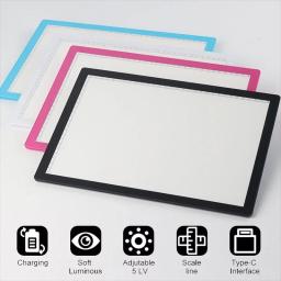 Placa de luz led ajustável com cinco níveis, caixa de luz a4 alimentada por bateria, proteção para os olhos, mais fácil para pintura com diamante - Image 6