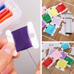 FLRHSJX-Titular Organizador De Linha De Costura, Bobinas De Fio De Plástico, Cartão Bordado Fio, DIY Craft Ferramentas Ponto Cruz, 30 PCs, 120PCs - Image 6