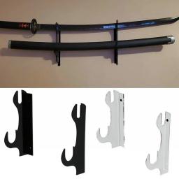 Suporte de espada de acrílico gancho fixado na parede samurai espada suporte de exibição - Image 1