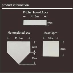 Conjunto base de beisebol e softball para crianças e adultos, jogo de equipe, quintal e equipamento escolar, bases de borracha, 1 pc, 5pcs - Image 5