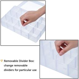 Artesanato Organizador Caixa De Armazenamento para Washi Tape, Arte Suprimentos e Adesivo, 15 compartimentos, transparente - Image 5