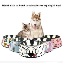 Comida de cachorro tigela tigela de comida de gato tigela de comida de gato tigela dupla tigela de comida de cachorro grande cão tigela de aço inoxidável - Image 1