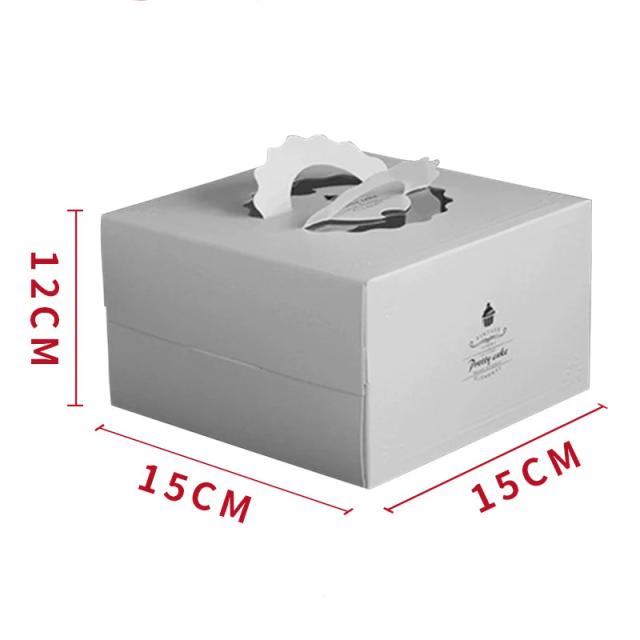 Caixa Portátil para Bolo com Janela Transparente - Ideal para Aniversários e Sobremesas, 4 em 1