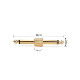 Conector para pedais de efeito de guitarra, 4 unidades, adaptador de áudio tipo z reto, acoplador de instrumento musical, placa acessórios novo - Image 2