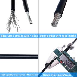Cabo de ginástica grosso de 5/6mm, corda de fio de aço resistente para máquina de cabo, sistema de polia de levantamento de peso para academia em casa, acessórios de treino - Image 2