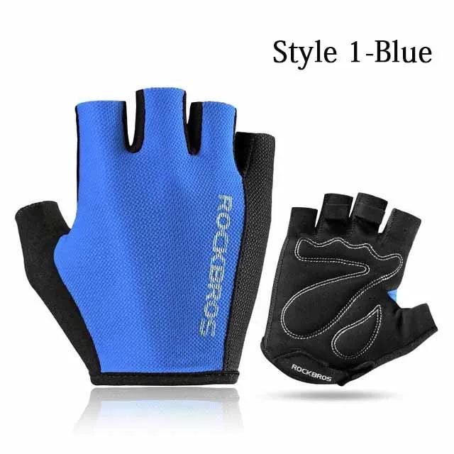 ROCKBROS-Luvas de Ciclismo Metade do Dedo para Homens, Luvas Respiráveis, À Prova de Choque, MTB, Mountain Bike, Ao Ar Livre - Image 1