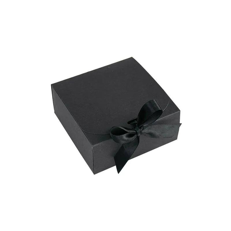 Caixa De Embalagem De Cartão Preto, Caixa De Presente De Casamento DIY para Convidados, Pequenas Empresas, Festa De Eventos, Doces De Natal, 31 cm, 27 cm, 16cm, 1Pc - Image 1
