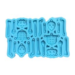 Molde de resina epóxi artesanal, faça você mesmo, ferramenta de confecção de joias, brincos de esqueleto, molde de silicone - Image 1