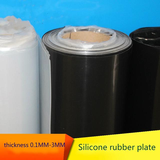 Folhas de Silicone de Borracha Isolante com Espessuras Variadas de 0.1mm a 3mm para Aplicações Termotransportadoras