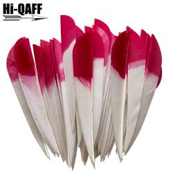 50 Pcs Hi-Q 4 Polegada Tiro com Arco Pena Água Gota Seta Natural Turquia Plume Gradiente Cor Caça Tiro Acessórios - Image 4