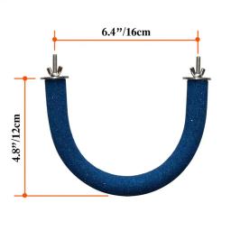 Papagaio animal de estimação u forma barra suporte poleiro moagem garra brinquedo suprimentos pássaro gaiola decoração acessórios do pássaro - Image 6