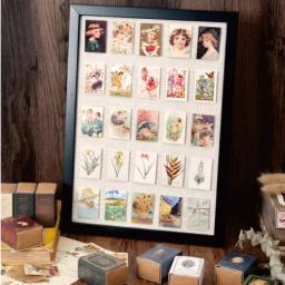 100 pçs pintura vintage tema adesivos conjunto scrapbooking adesivos para diário planejador diy artesanato scrapbooking embelezamento diário - Image 5
