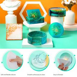 Conjunto de moldes de silicone para resina epóxi, kit de moldes com broca manual, lantejoulas glitter, ferramentas para pingente, brinco, DIY - Image 2
