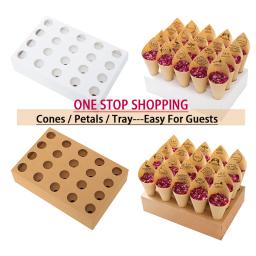 Confetes em cone personalizado, com pétalas de flor de rosa seca, biodegradável, 100% natural, decoração de festas de casamento - Image 6