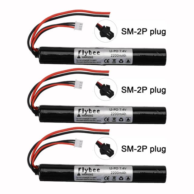 Bateria Lipo Power 7.4V 2200mAh 40C para Airsoft Gun com Conector SM Tamiya Plug