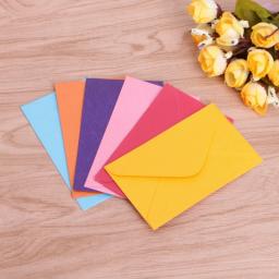 Mini envelopes de papel coloridos, 50 peças, retrô, branco, festa de casamento, cartões de visita, presente, novo, colorido - Image 3