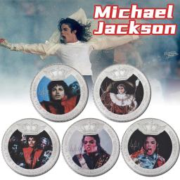 Famoso cantor de rock michael jackson moedas de prata cópia comemorativa coleção de moedas decoração para casa presentes - Image 1