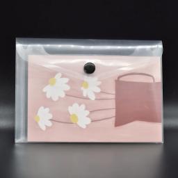 Bolsa de dados fosca com fivela transparente 3 argolas a7 criativa simples bolsa de dados de plástico bolsa de escritório para estudantes bolsa de armazenamento de material de escritório - Image 4