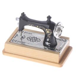 Miniatura de acessórios para casa de bonecas 1:12, artesanato, brinquedos, tesoura de costura de metal, máquina de costura e brinquedo de mobília - Image 6