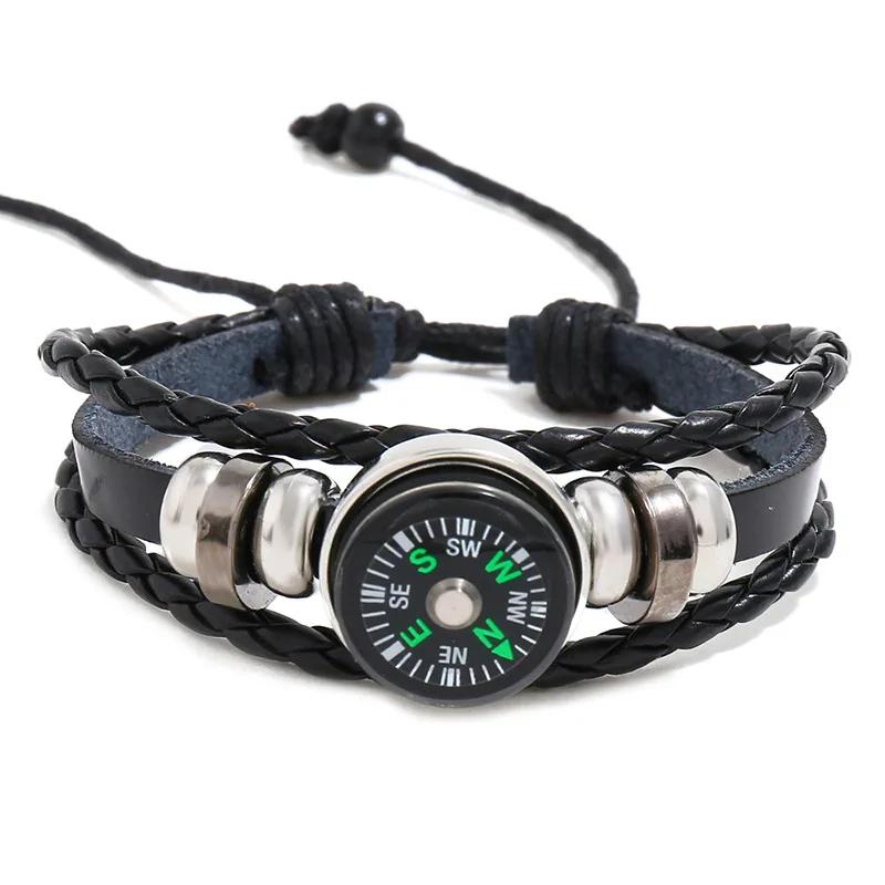 PU Woven Wristband Gear, Bússola de pulso tático, Outdoor Camping Tool, Survival Adventure, Caminhadas, Equipamento de turismo, Pesca, Caça - Image 1