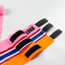 2 peças/rolo de largura 5cm comprimento 2.5m/5m com alça esportiva de algodão elástico bandagem de boxe sanda muay thai mma taekwondo personalizado - Image 3