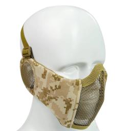 Men's Tactical Half Face Máscara Protetora, Respirável Máscara de Esportes, Proteção de Ouvido, Caça, Tiro, Paintball - Image 2