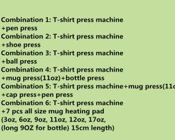 Máquina Da Imprensa Do Calor Da Sublimação, T-Shirt Impressora De Transferência De Calor, DIY Combo, Caneca, Boné, Futebol, Garrafa, Caneta, Sapato, Caixa Do Telefone - Image 4