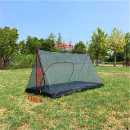 Nenhum-pólo portátil em forma de barraca de acampamento mosquiteiro rede total fio net tenda ultra leve quantitativa equipamentos ao ar livre suprimentos - Image 3