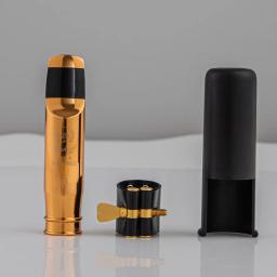 Jm profissional tenor soprano alto saxofone metal bocal banhado a prata boca sax peças tamanho 56789 - Image 6