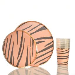 30 pçs decorações de festa de aniversário suprimentos de chá de bebê conjunto de talheres descartável selva safari festa placa de papel copo decoração de casamento - Image 4