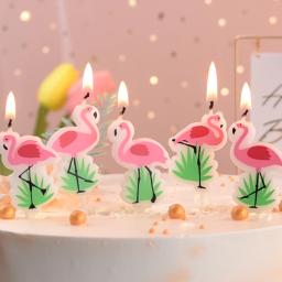 5 pçs aniversário velas crianças primeiro aniversário festa de bolo decoração animal dinossauro unicórnio elefante vela sem fumaça - Image 3