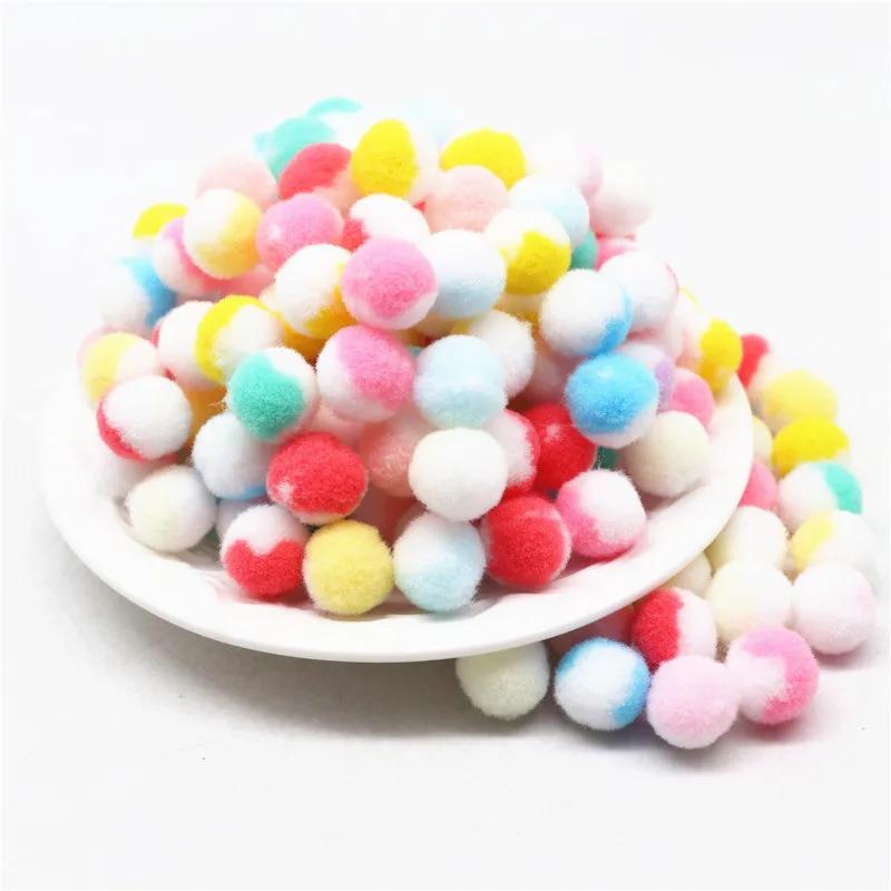 Pompons macios coloridos para crianças, artesanato de pelúcia fofa, bola de pompom DIY, Fur Pon Pon, decoração do lar, brinquedos, acessórios para bonecas, 10mm-30mm - Image 1
