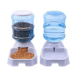 Alimentador automático para animais de estimação, tigela potável de grande capacidade, l, para cães e gatos, com suporte para comida - Image 2