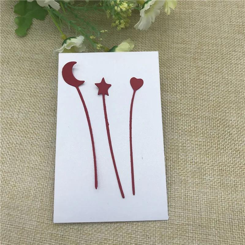 Matriz de corte de metal com estrela e lua, molde de metal para scrapbooking, álbum, cartões de papel, decoração, artesanato, gravação em relevo, cortes diy - Image 1